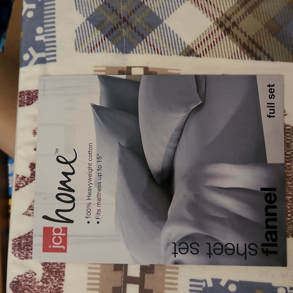 JCP home full flannel sheet set